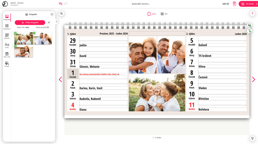 Calendario da tavolo motivo senior